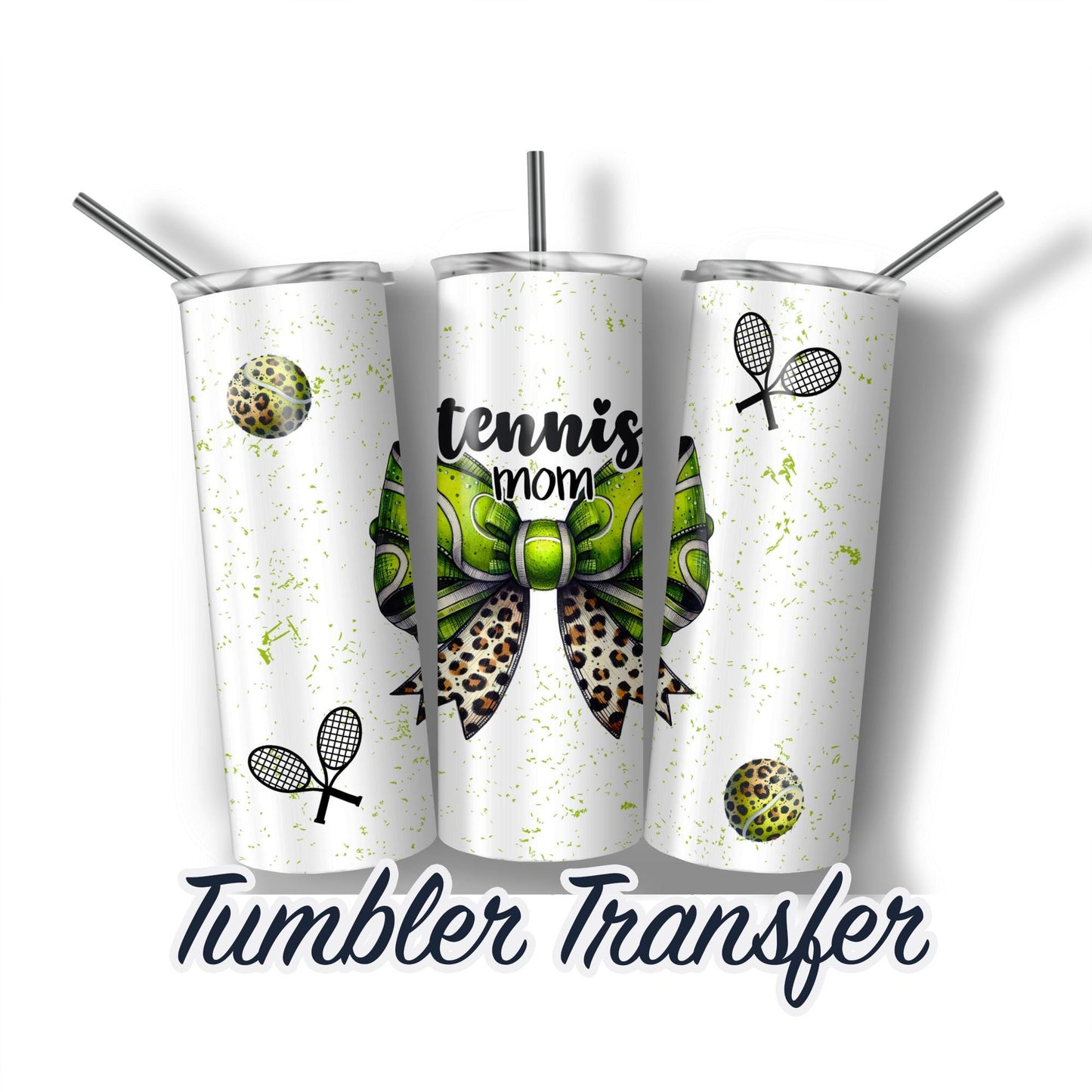 Tennis Bow Sublimation Transfer Print For 20oz Tumblers-30oz Tumblers Ready To press Transfers Ships Next Day