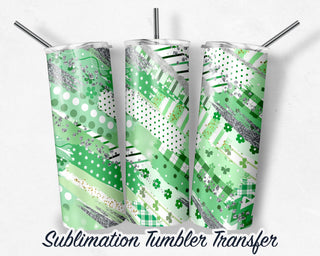 St. Patrick's Day Sublimation Transfer Print For 20 - 30 oz Tumblers - Ready to Press - Heat Transfers