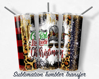 Christmas Sublimation Transfer Print For 20 oz Tumbler - 30 oz Skinny Tumbler - Ready To press - Heat Transfers