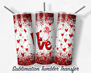 Valentines Gnomes Tumbler Sublimation Transfer | 20 oz & 30 oz