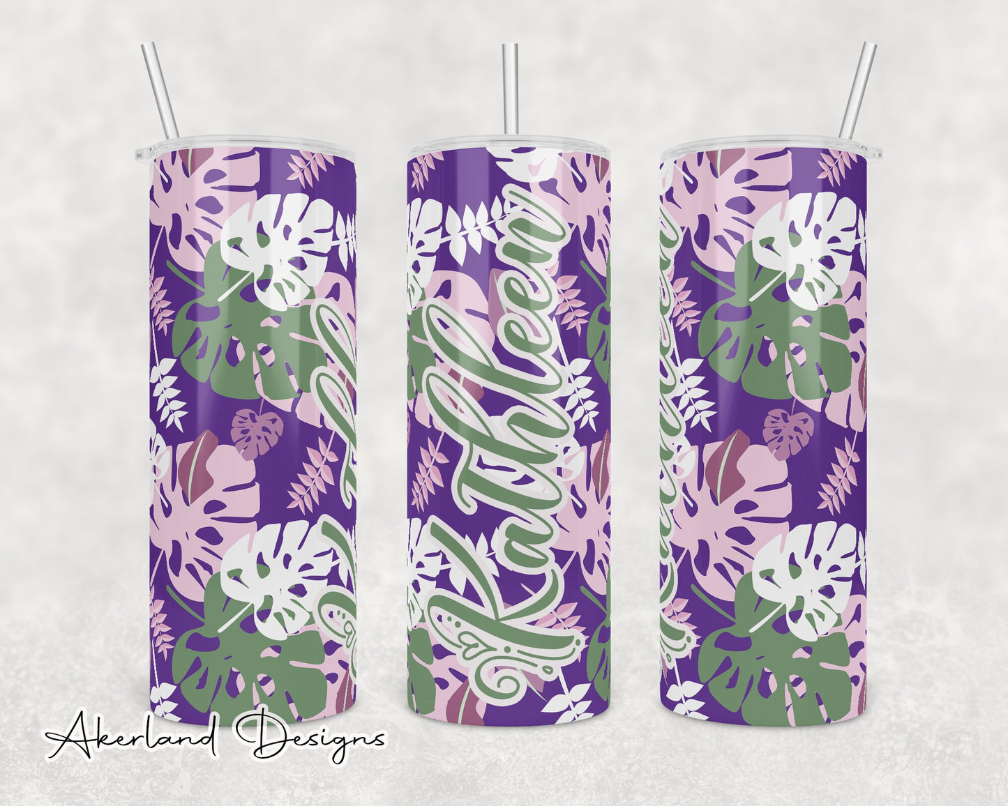 Tropical Flower  Sublimation Transfer Print For 20 oz Tumblers - 30 oz Tumblers - Ready To press - Heat Transfers