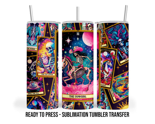 The Cowgirl Sublimation Transfer Print For 20 oz Tumbler - 30 oz  Tumbler - Ready To press - Heat Transfers SHIPS NEXT DAY