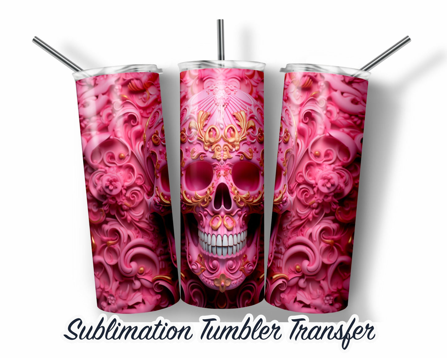 Halloween Sublimation Transfer Print For 20 oz Tumblers - 30 oz Tumblers - Ready To press - Heat Transfers SHIPS NEXT DAY