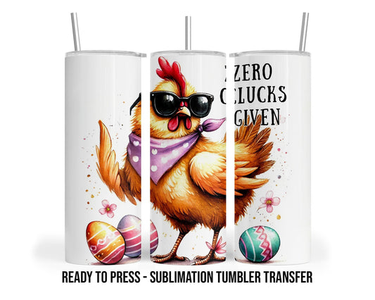 Snarky Chicken Sublimation Transfer Print For 20 oz Tumbler - 30 oz Skinny Tumbler - Ready to Press Heat Transfers SHIPS NEXT DAY