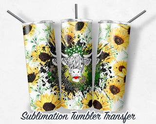 St. Patrick's Day Lucky Heifer Sublimation Transfer Print For 20 - 30 oz Tumblers - Ready to Press - Heat Transfers