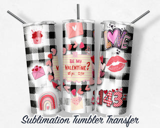 Valentines Sublimation Transfer Print For 20 oz Tumblers - 30 oz Tumblers - Ready To press - Heat Transfers