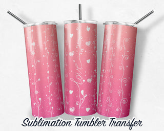 Valentines - Hearts - Sublimation Transfer Print For 20 oz Tumblers - 30 oz Tumblers - Ready To press - Heat Transfers