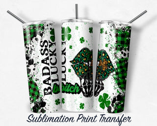 St. Patricks Sublimation Transfer Print For 20 oz - 30 oz Skinny Tumbler - Ready To press - Heat Transfers