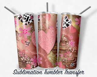 Valentine Sublimation Transfer Print For 20 - 30 oz Tumblers - Ready to Press - Heat Transfers