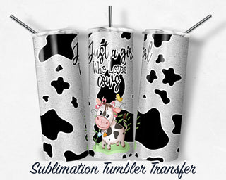 Black Baby Cow Sublimation Transfer Print For 20 oz Tumblers - 30 oz Tumblers - Ready To press - Heat Transfers