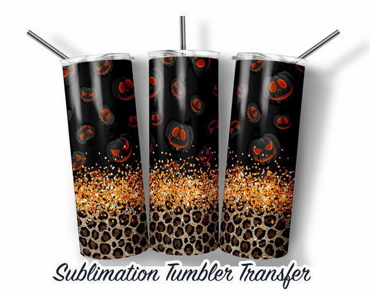 Halloween  Sublimation Transfer Print For 20 oz Tumbler - 30 oz Skinny Tumbler - Ready To press - Heat Transfers