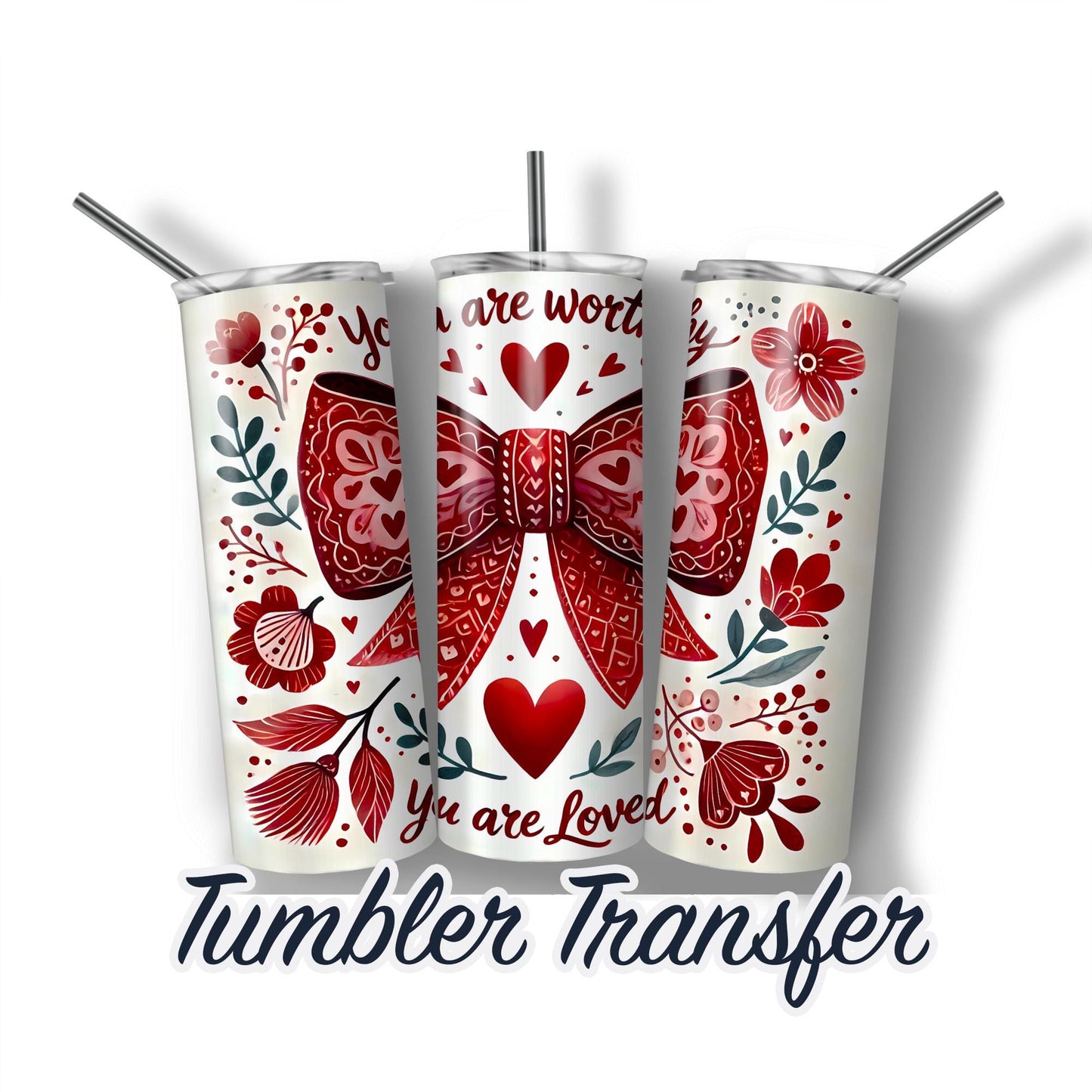 Valentines Sublimation Transfer Print 20 oz Tumblers - 30 oz Tumblers - Ready To press - Heat Transfers SHIPS NEXT DAY
