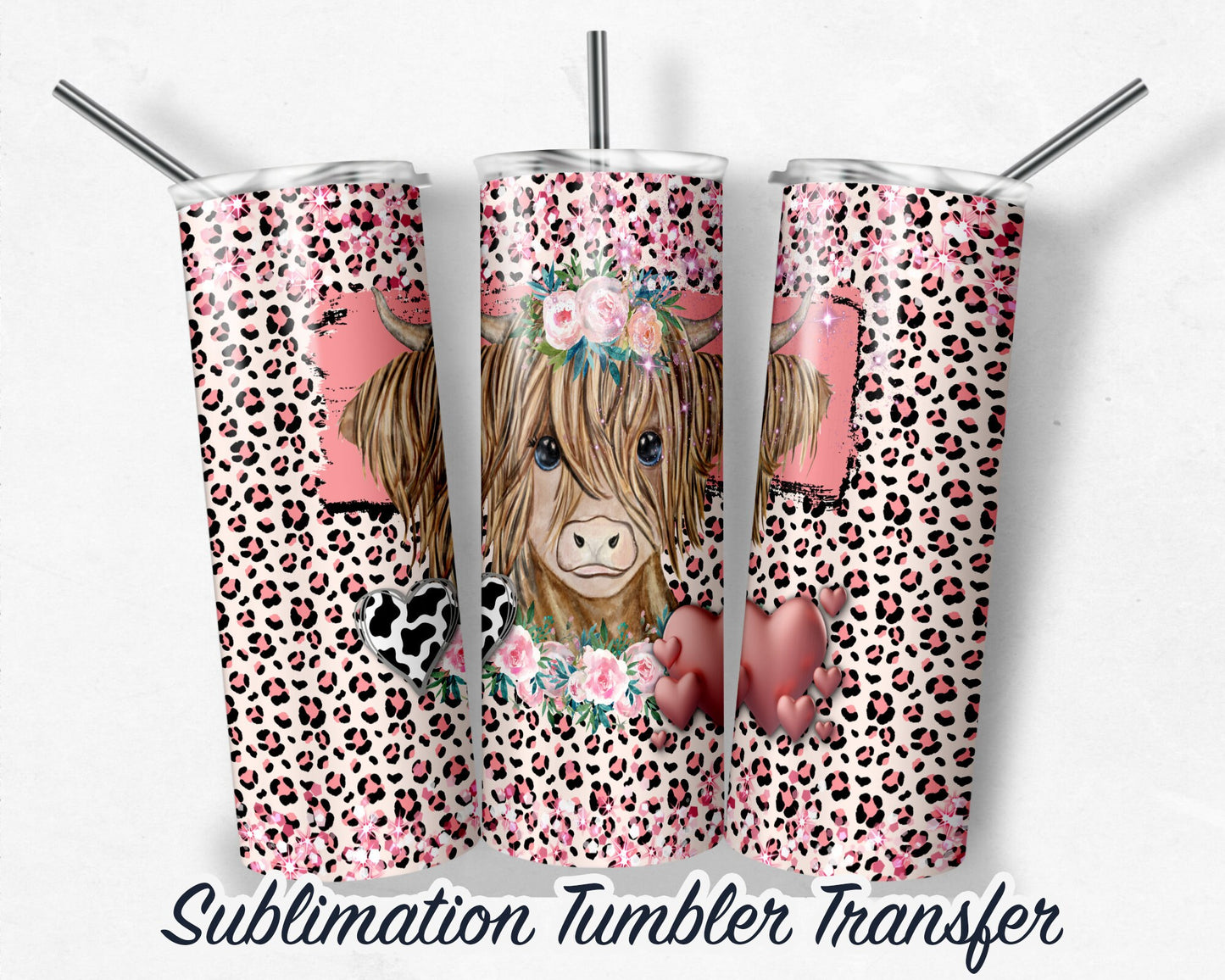 Valentines Sublimation Transfer Print For 20 oz Tumblers - 30 oz Tumblers - Ready To press - Heat Transfers