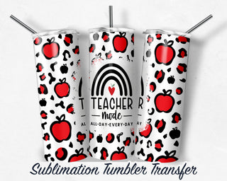Teacher Sublimation Transfer Print For 20 oz Tumbler - 30 oz Skinny Tumbler - Ready To press - Heat Transfers SHIPS NEXT DAY