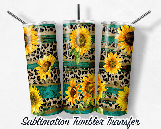 Sunflower Southern  Sublimation Transfer Print For 20 oz Tumbler - 30 oz Tumbler - Ready To press - Heat Transfers