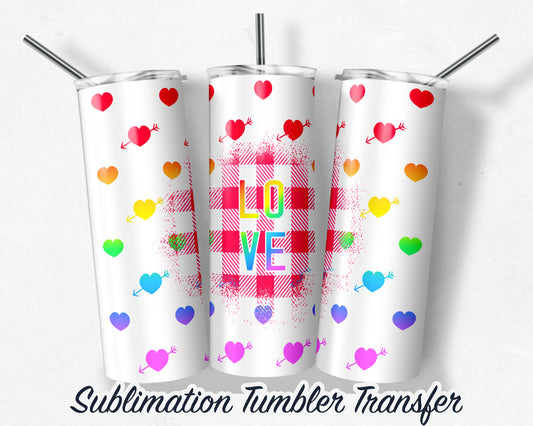 Valentines Day  Sublimation Transfer Print For 20 oz Tumblers - 30 oz Tumblers - Ready To press - Heat Transfers