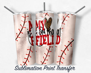 Baseball Heart Sublimation Transfer Print For 20 oz Tumblers - 30 oz Tumblers - Ready To press - Heat Transfers