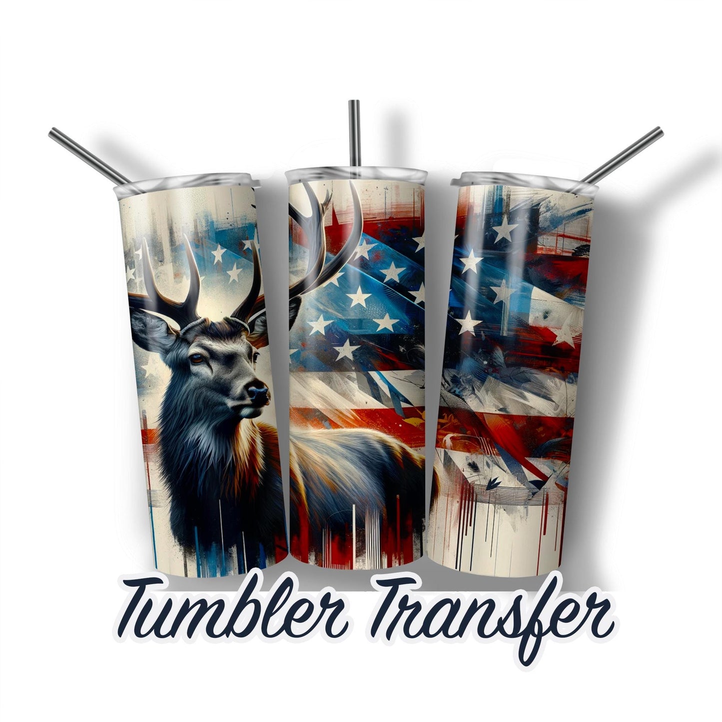 Deer Hunting  Sublimation Print 20 oz Skinny Tumbler - 30oz Skinny Tumbler - Ready To press - Heat Transfers SHIPS NEXT DAY