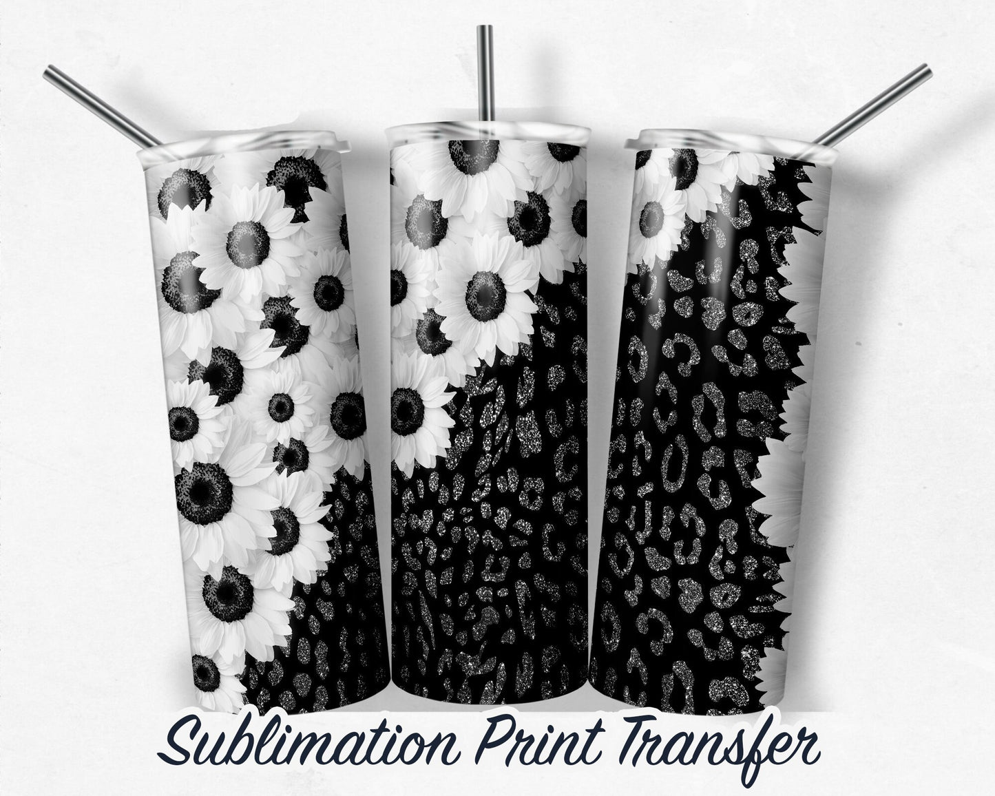 Leopard  Sublimation Transfer Print For 20 oz Tumblers - 30 oz Tumblers - Ready To press - Heat Transfers