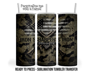 Proverbs 27-17 Sublimation Tumbler Transfer Print 20oz Tumbler, Ready To press Heat Transfer,