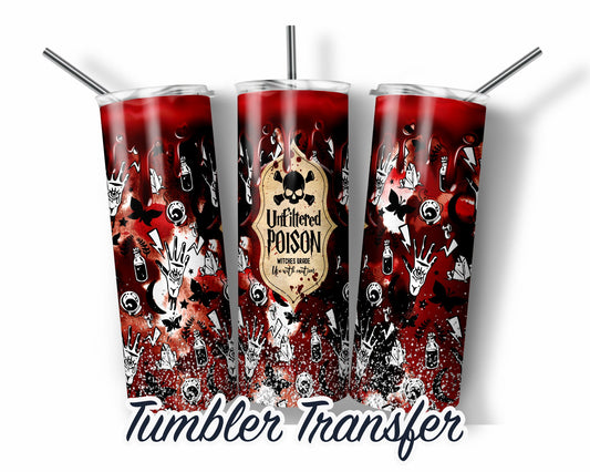 Halloween  Sublimation Transfer Print For 20 oz Tumbler - 30 oz Skinny Tumbler - Ready To press - Heat Transfers