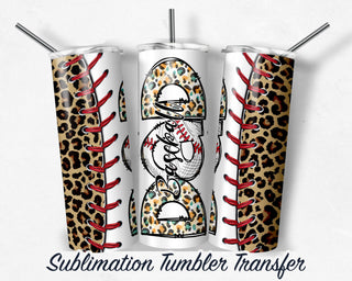 Baseball Dad - Sublimation Transfer Print For 20 oz - 30 oz Skinny Tumbler - Ready To Press