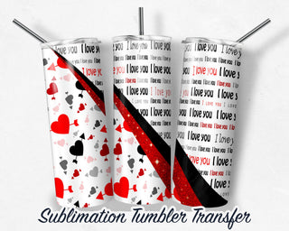 Valentines Sublimation Transfer Print For 20 oz Tumblers - 30 oz Tumblers - Ready To press - Heat Transfers