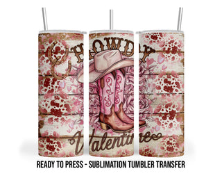 Valentines Country Theme Sublimation Transfer Print 20 oz Tumblers or 30 oz Tumblers - Ready To press Heat Transfers SHIPS NEXT DAY