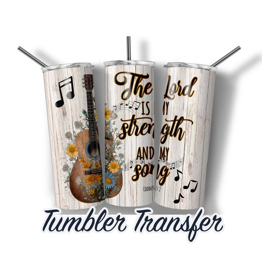 Guitar  Sublimation Transfer Print For 20 oz Tumblers - 30 oz Tumblers - Ready To press Transfers - Ships Next Day