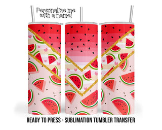 Watermelon, Summer Sublimation Tumbler Transfer Print For 20 oz Tumbler - 30 oz Tumbler Ready To press Heat Transfers SHIPS NEXT DAY