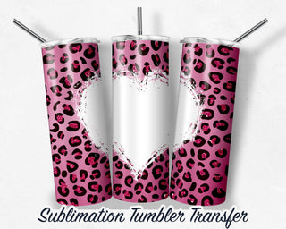 Bleached Heart Valentines Sublimation Transfer Print For 20oz Tumblers- 30 oz Tumbler - Ready To press - Heat Transfers