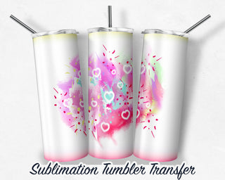 Valentine Sublimation Transfer Print For 20 oz - 30 oz Tumblers - Ready to Press - Heat Transfers