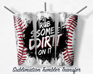 Baseball Sublimation Transfer Print For 20 oz Tumblers - 30 oz Tumblers - Ready To press - Heat Transfers SHIPS NEXT DAY