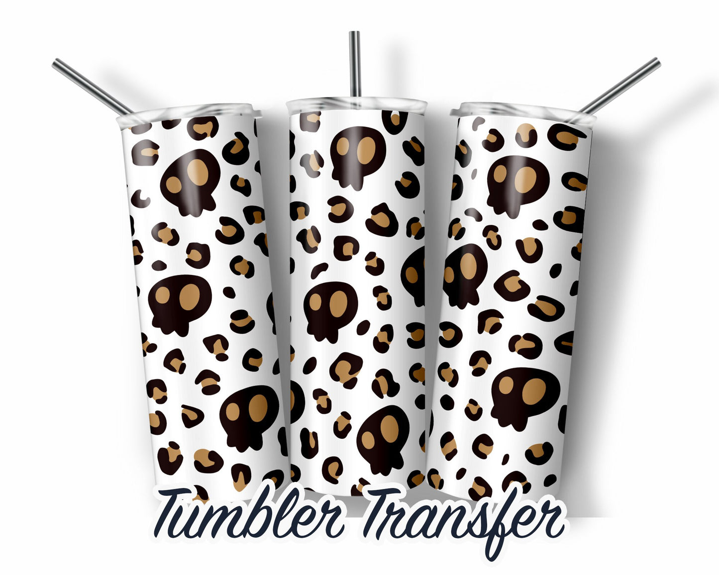 Halloween Sublimation Transfer Print For 20 oz Tumbler - 30 oz Skinny Tumbler - Ready To press - Heat Transfers