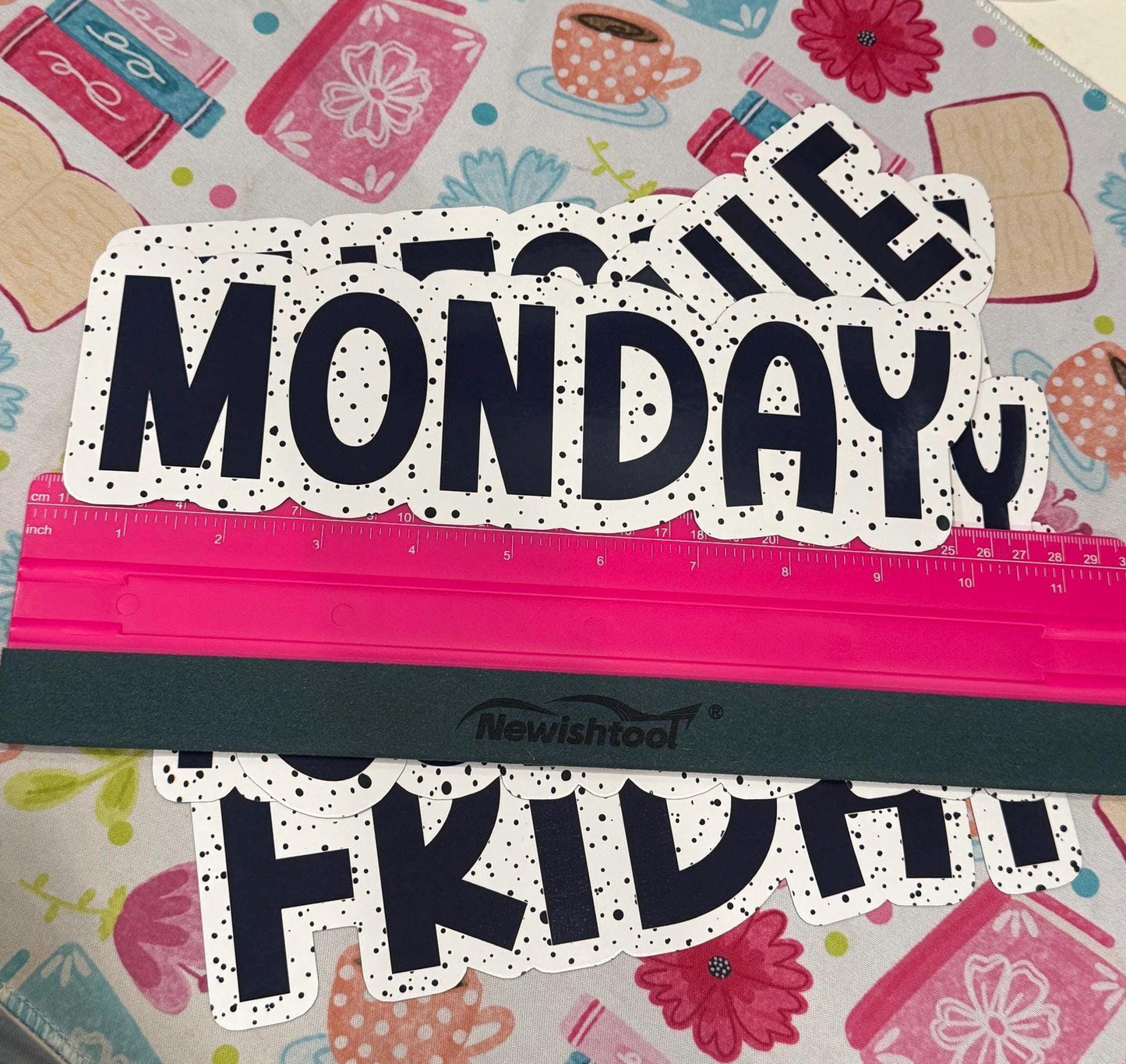 Classroom Whiteboard Magnets, Teacher Classroom Magnet, Black and White Polka Dot Theme, Mon-Fri, Jan-Feb, Homework, Teachers Name and more!