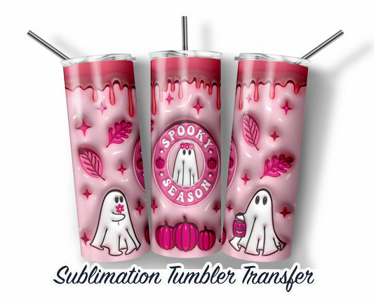 Halloween Puff Inflated Effect Halloween Sublimation Transfer Print For 20 oz Tumblers - 30 oz Tumblers - Ready To press Heat Transfers