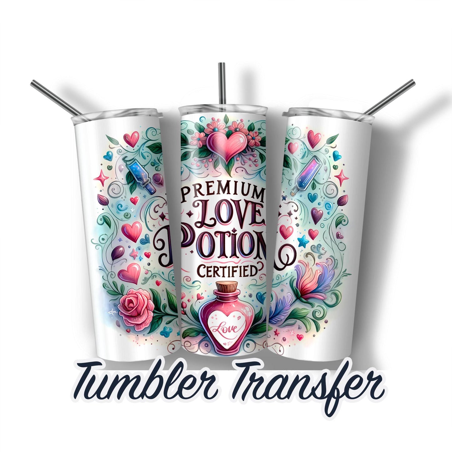 Valentines Sublimation Transfer Print 20 oz Tumblers - 30 oz Tumblers - Ready To press - Heat Transfers SHIPS NEXT DAY