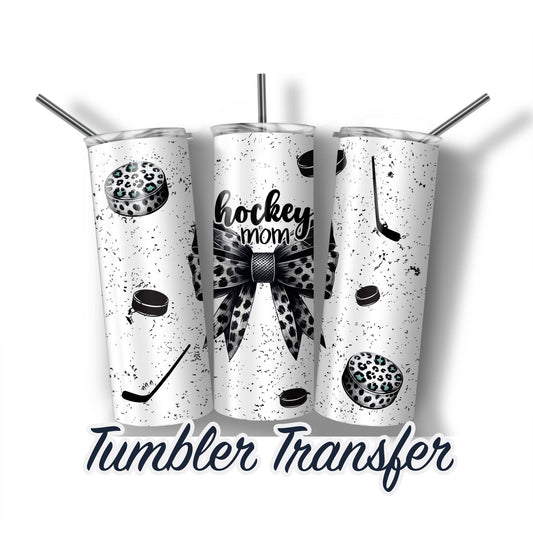 Hockey Bow Sublimation Transfer Print For 20oz Tumblers-30oz Tumblers Ready To press Transfers Ships Next Day