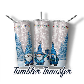 Christmas Gnome Sublimation Transfer Print For 20 oz Tumblers - 30 oz Tumblers - Ready To press - Heat Transfers