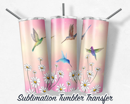 Hummingbirds -  Sublimation Transfer Print For 20 oz Tumbler - 30 oz Skinny Tumbler - RTP - Heat Transfers