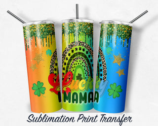 St. Patrick's Day Sublimation Transfer Print For 20 oz - 30 oz Skinny Tumbler - Ready To press - Heat Transfers