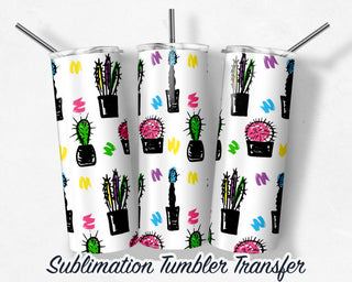 Cactus Sublimation Transfer Print For 20 oz Tumblers - 30 oz Tumblers - Ready To press - Heat Transfers