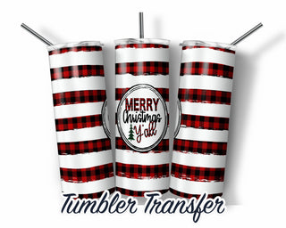 Christmas Sublimation Transfer Print For 20 oz Tumbler - 30 oz Skinny Tumbler - Ready To press - Heat Transfers