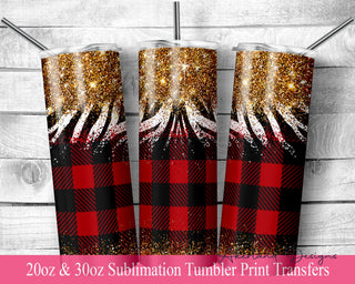 Zebra Plaid Sublimation Transfer Print For 20 oz - 30 oz Tumbler - Ready To press - Heat Transfers