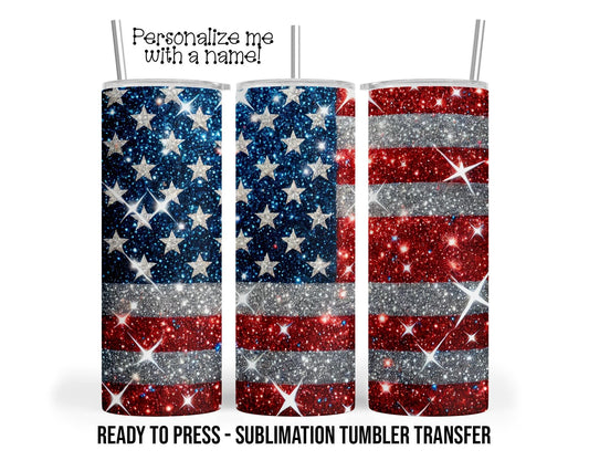 Patriotic American Flag Sublimation Tumbler Transfer Print For 20 oz Tumbler 30 oz Tumbler Ready To press Heat Transfers SHIPS NEXT DAY