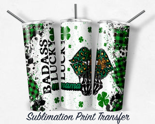 St. Patricks Sublimation Transfer Print For 20 oz - 30 oz Skinny Tumbler - Ready To press - Heat Transfers