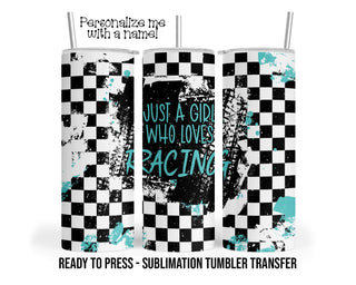 Sublimation Tumbler Transfer Print 20oz Tumbler, Ready To press Heat Transfer | Race Day Tumbler Wrap