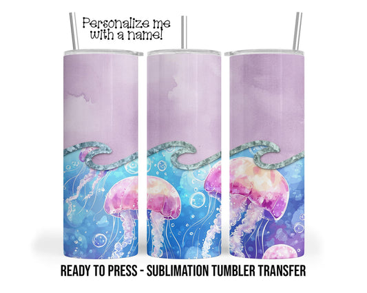 Jellyfish Sublimation Tumbler Transfer Print For 20 oz Tumbler or 30 oz  Tumbler - Ready to Press Heat Transfers SHIPS NEXT DAY