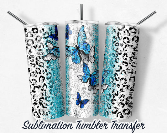 Butterflies -  Sublimation Transfer Print For 20oz Tumbler - 30 oz Tumbler - Ready To Press
