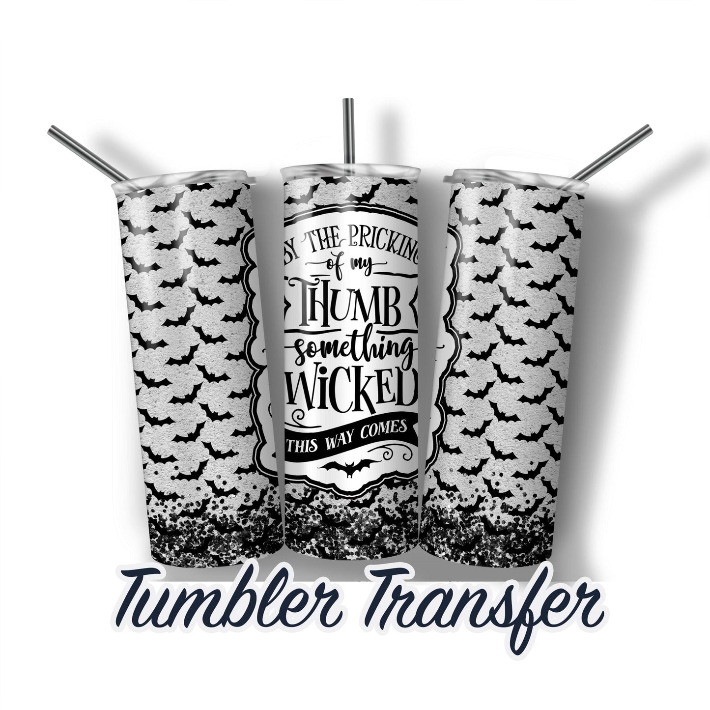 Halloween  Sublimation Transfer Print For 20 oz Tumblers - 30 oz Tumblers - Ready To press - Heat Transfers